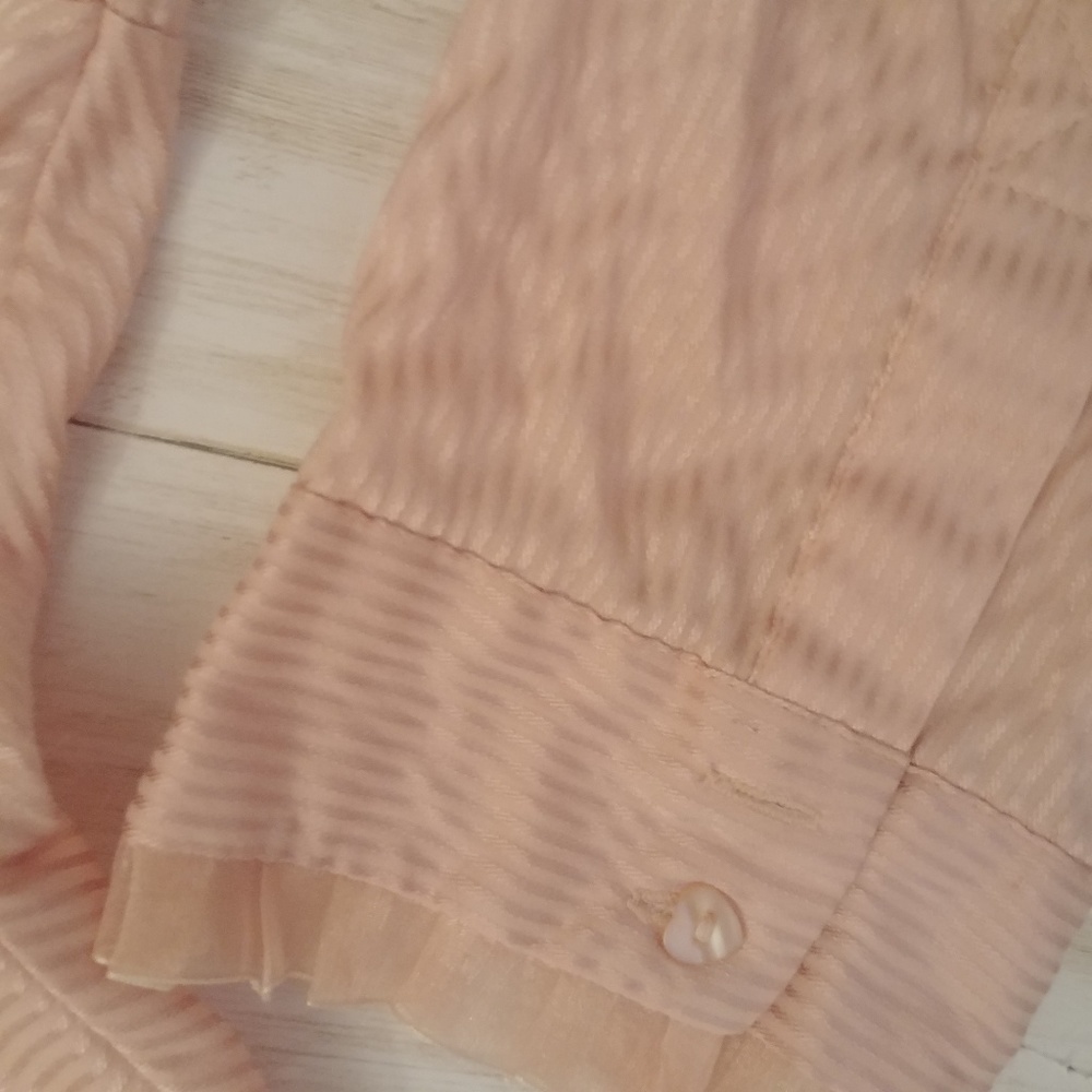 Antilia Femme blouse, peachy pink ruffled,L - Picture 4 of 6